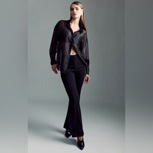 Bardot Halifax Slim Flare Black Pant Revolve NWT $129 Size Small✨